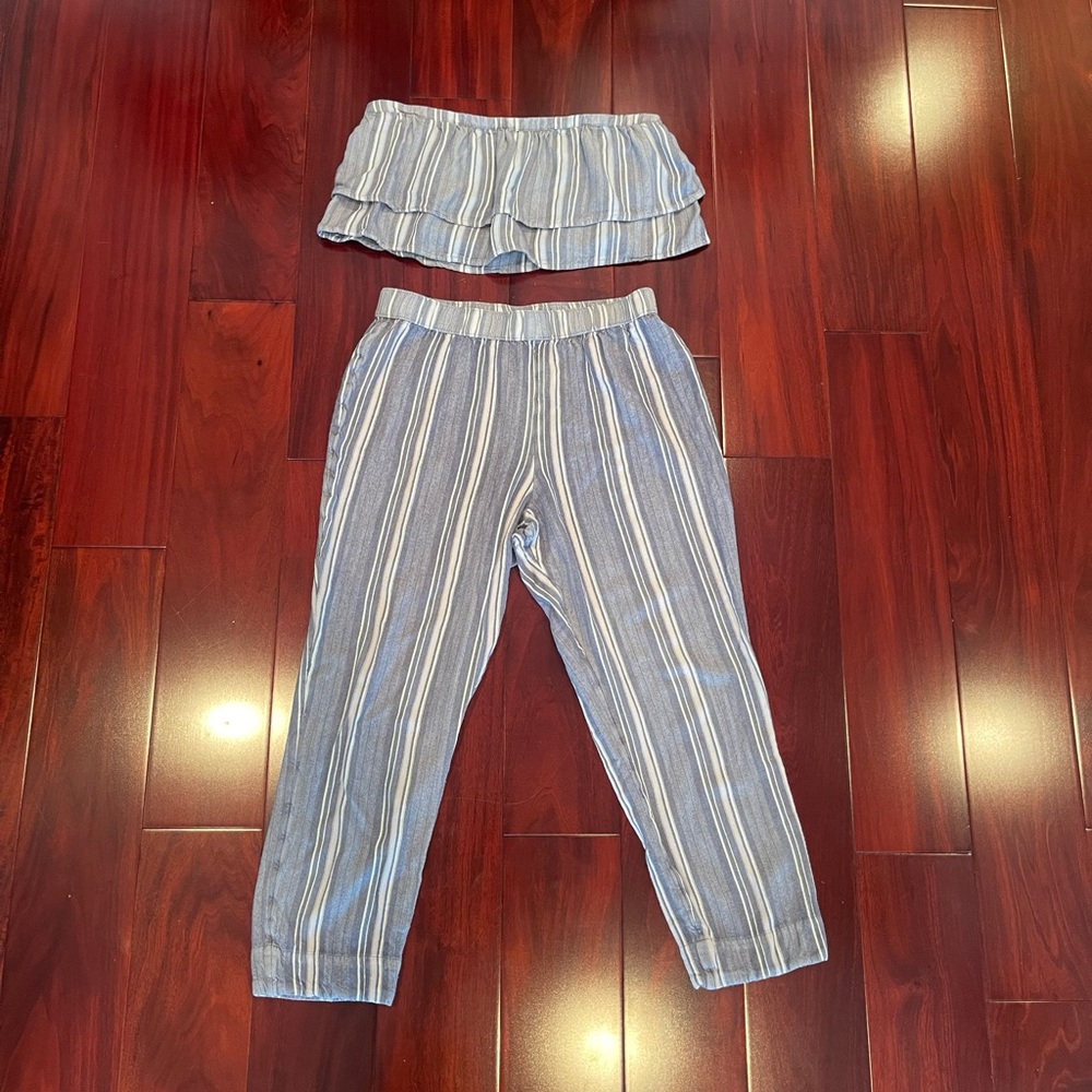 ‼️SOLD on Mercari - Striped Two-Piece Set: M Top & S Bottom